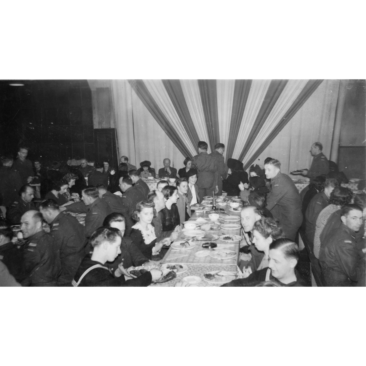Visiting the Polish Army at Windsor, Canada - Supper with Soldiers in Mess Hall 1-25-1942 squared.jpg