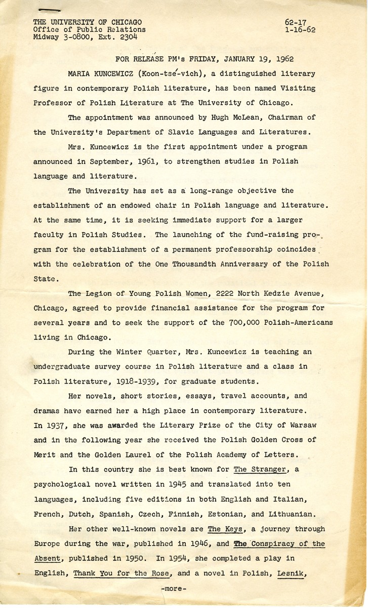 UChicago Press Release, 1962 .jpg