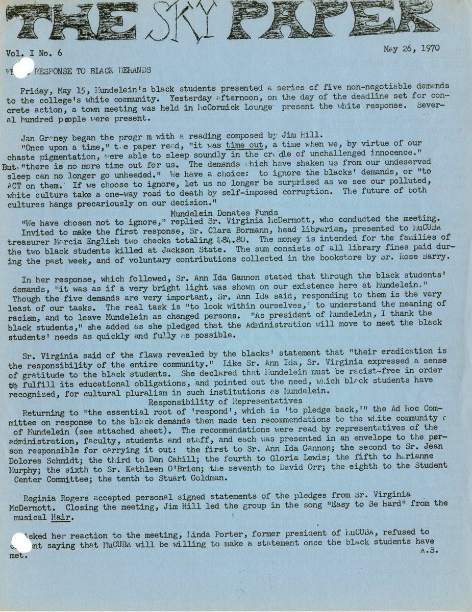 Response to Black Demands, skyPAPER, May 26, 1970001.jpg