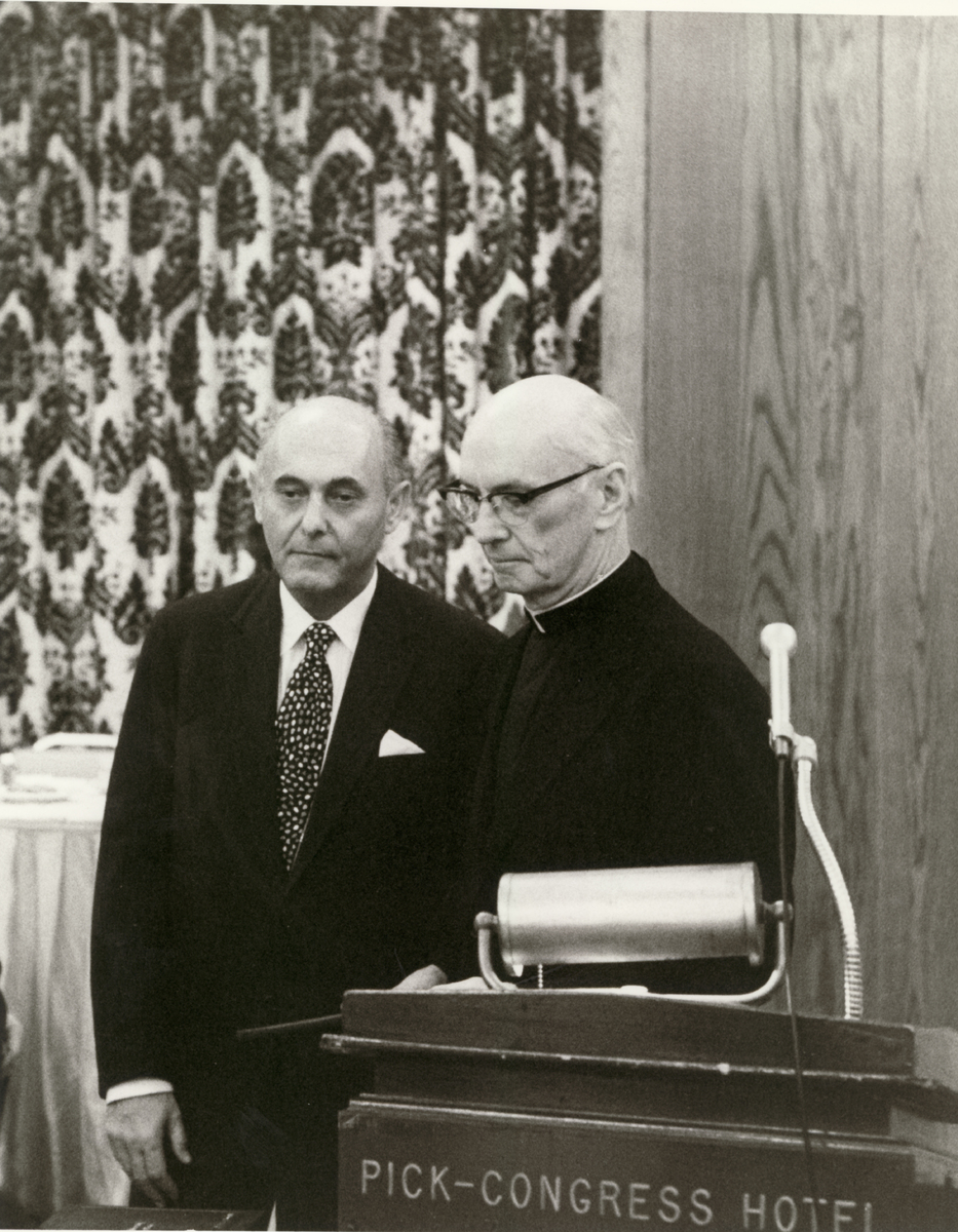 Founders' Day - 1973- Sir Georg Solti and Father Maguire.jpg