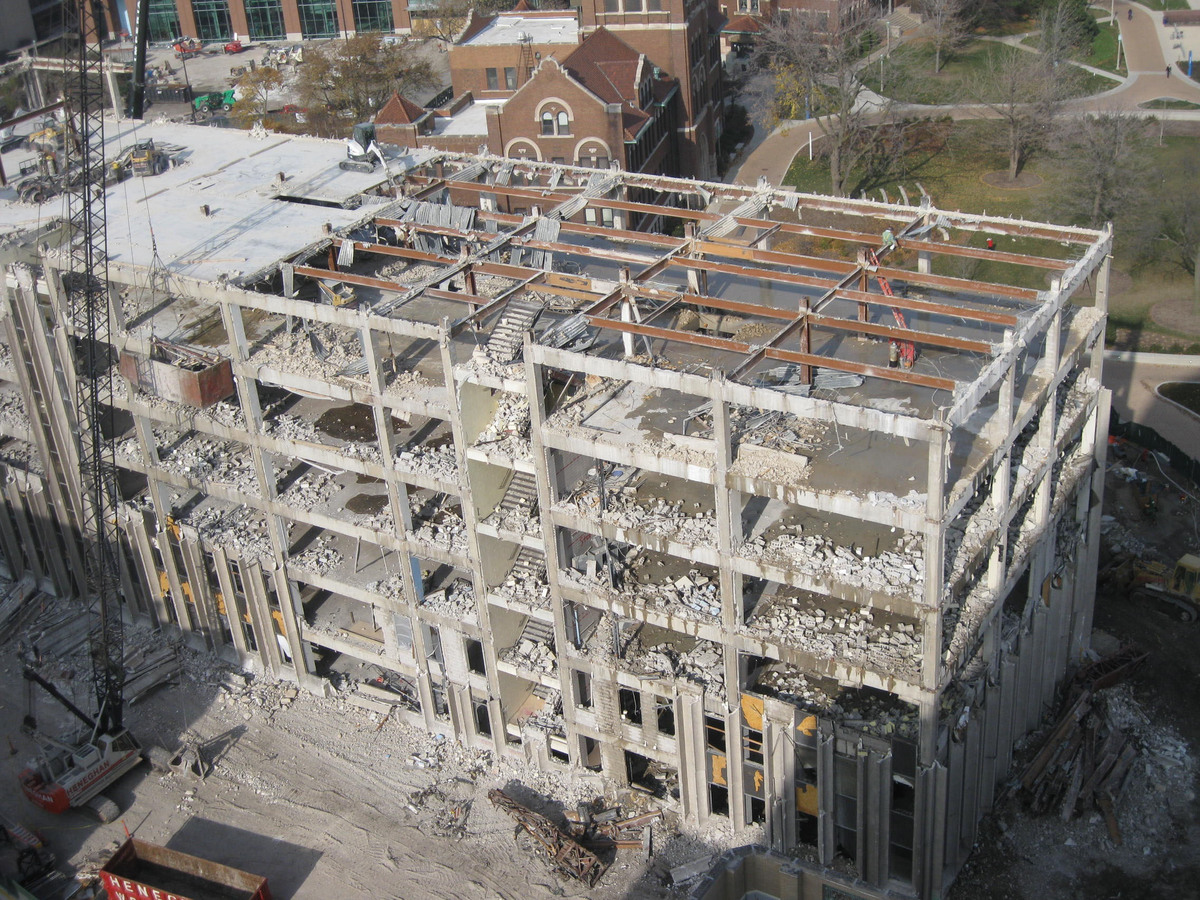 Demolition of Damen Hall