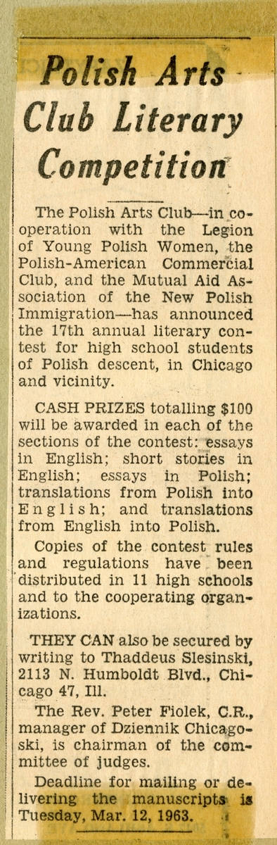 Polish Art Club Article, 1963.jpg