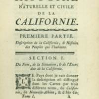Histoire Naturelle et Civile de la Californie
