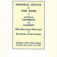 Memorial Service, 1946