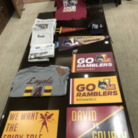 Memorabilia from Loyola&#039;s 2018 NCAA Men&#039;s Basketball Tournament run