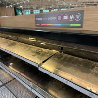 Empty Grocery Store shelves