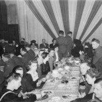 Visiting the Polish Army at Windsor, Canada - Supper with Soldiers in Mess Hall 1-25-1942.jpg