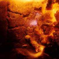 Fresh-fire coals, gold vermilion