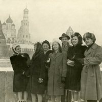 Mollie and other youth delegates visiting Moscow