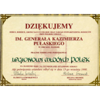 Thank You from General Kazimierz Pulaski School, 9-15-1990 squared.jpg