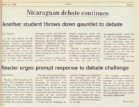 "Nicaraguan Debate Continues"